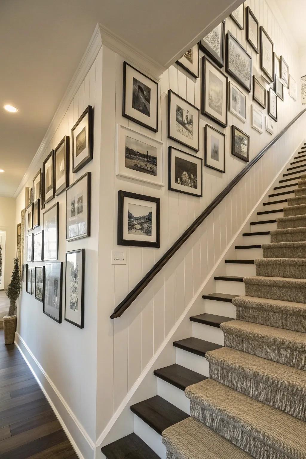 Monochrome art provides a chic and ageless appeal.