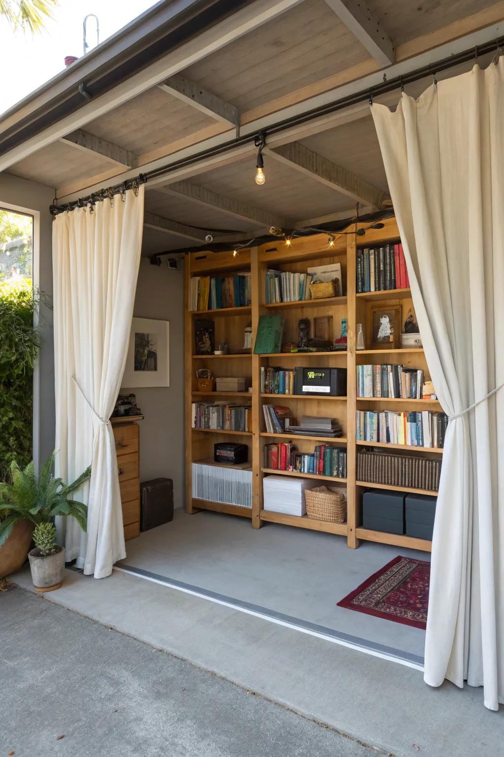 Creative separation delineates spaces while maintaining flow.