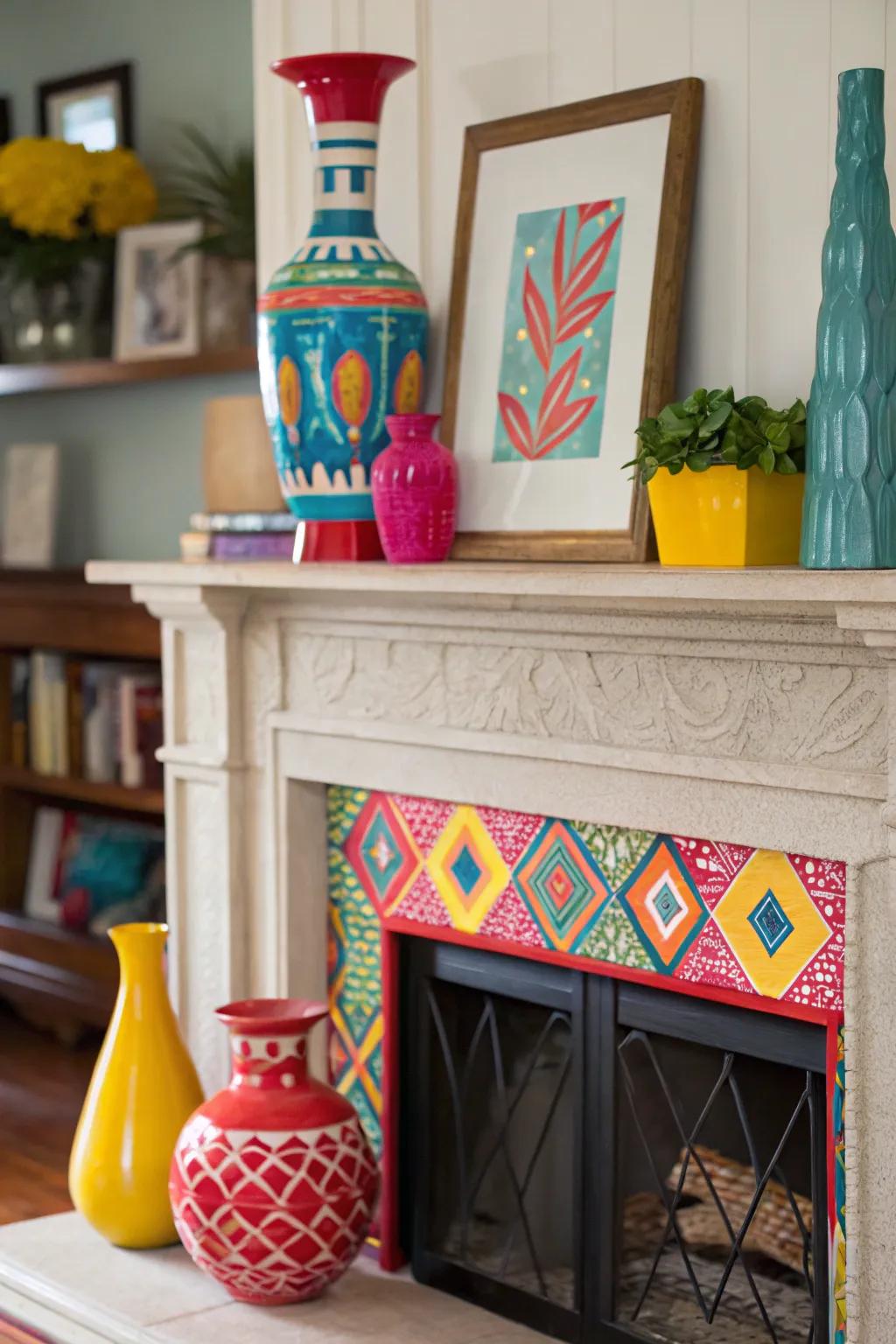 Make a declaration using striking hues.