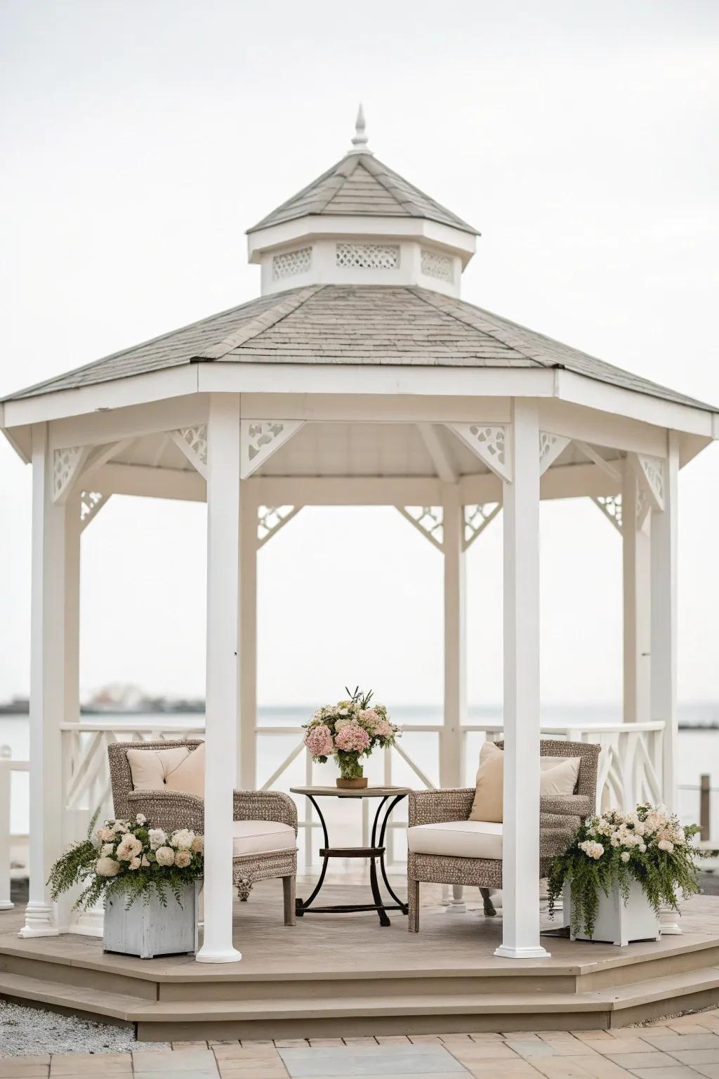 Minimalist decor creates a serene and elegant space.