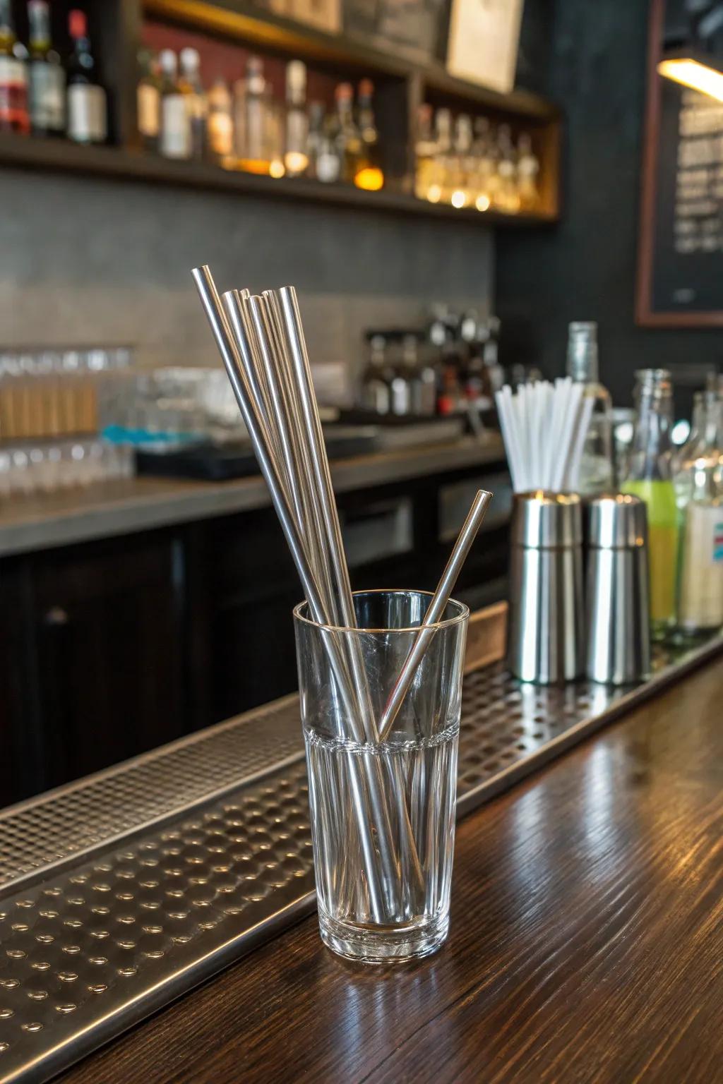 Sip sustainably with metal sipping tubes.