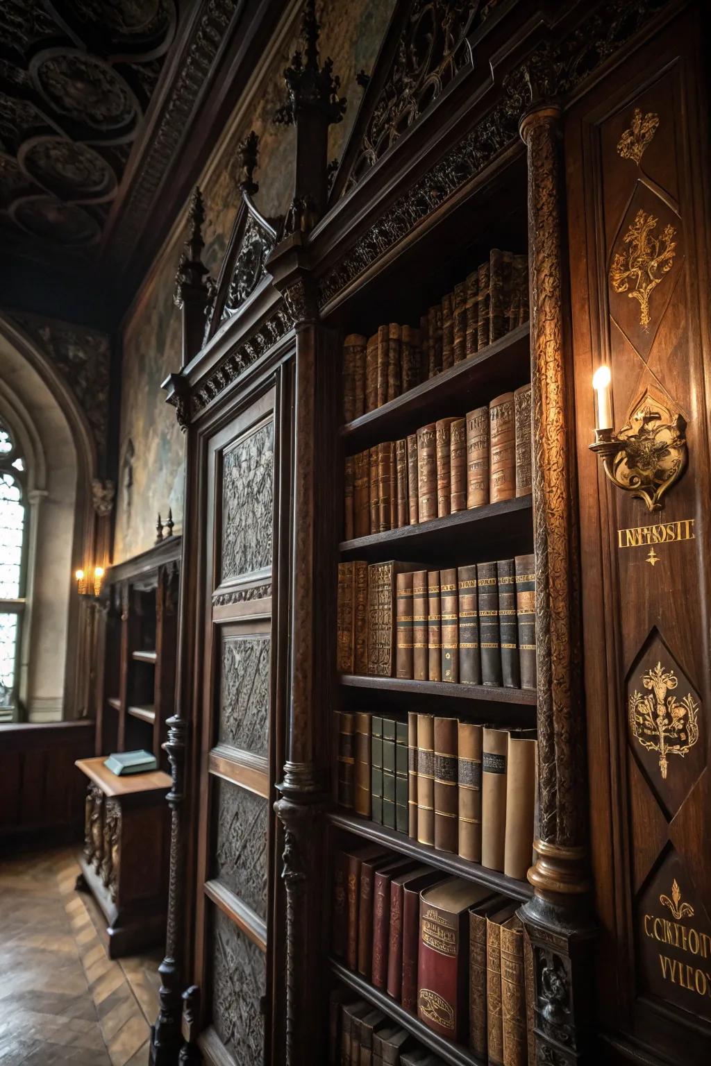 Retro books that impart dimension and charm.