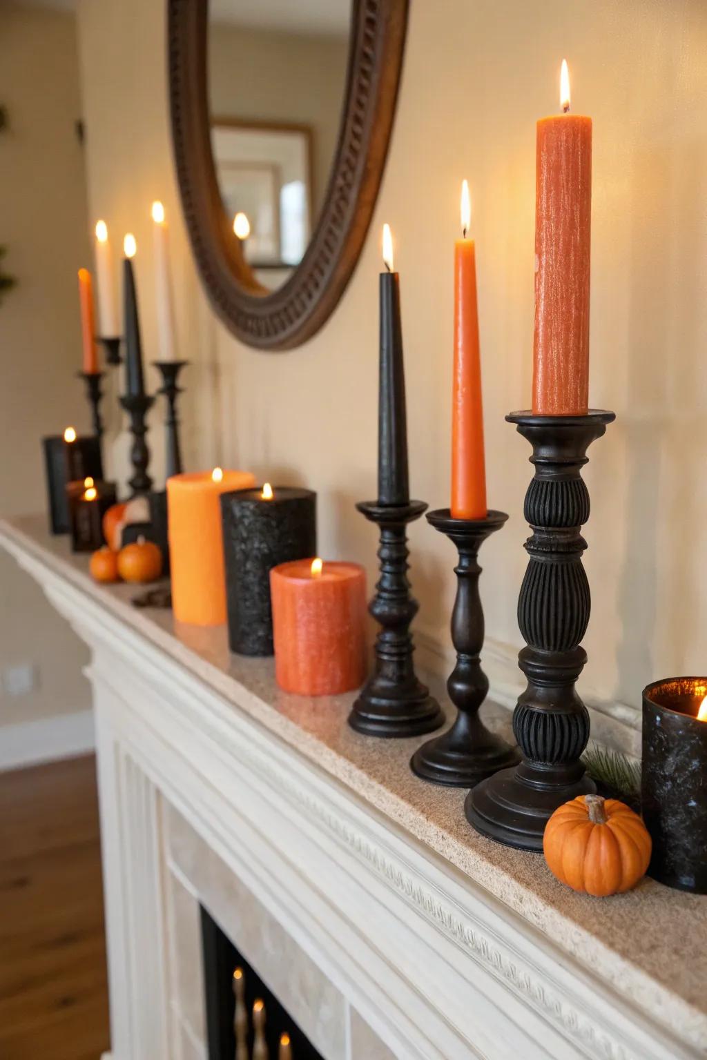 Flame arrangements incorporate a hint of sophistication and mystery.