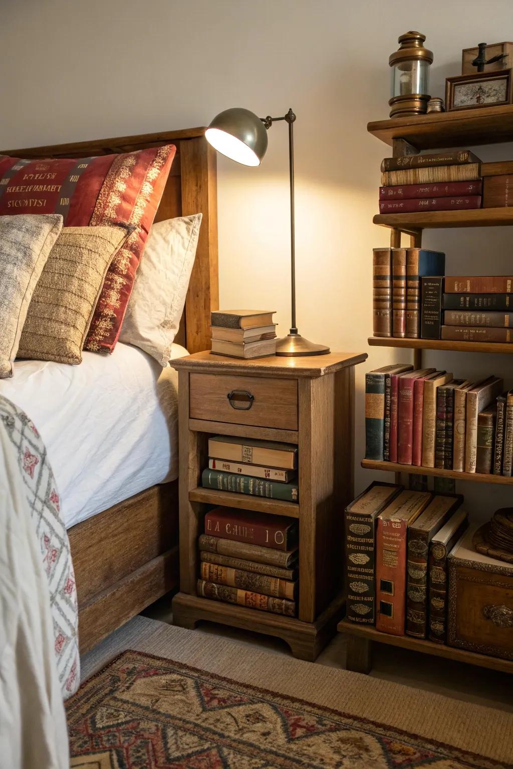 Retro books inject curiosity and charm.