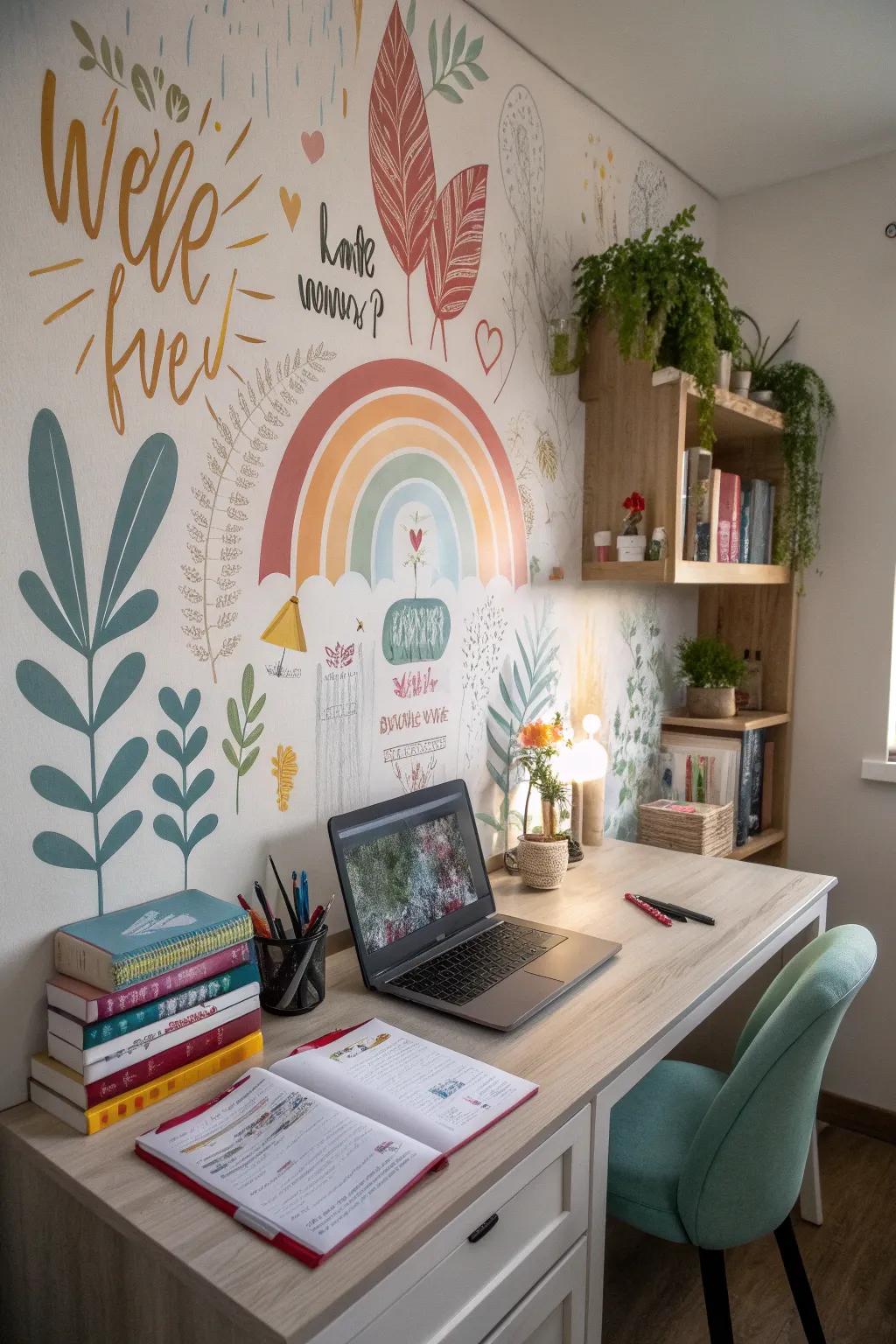 A mural inspires learning.