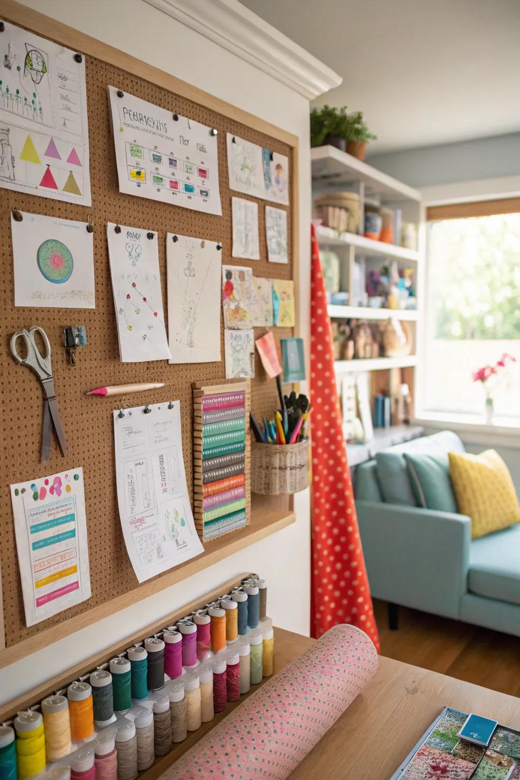 Get ideas for projects through a crafting zone.