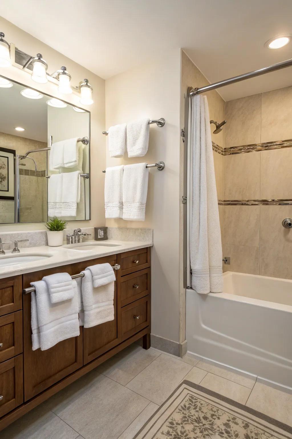 Dual drying bars offer added space for busy households.