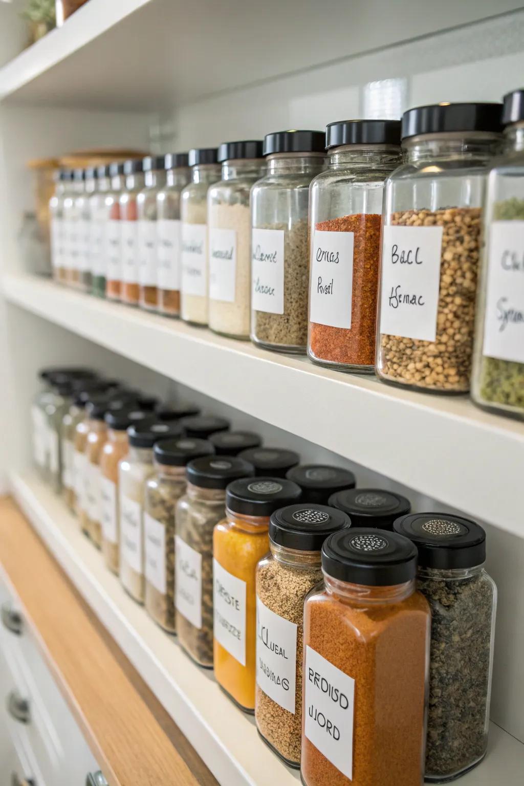 Best-by dates on stickers ensure your spices stay fresh.