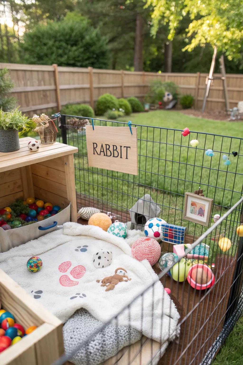 Tailored zones celebrate your rabbit's distinctive persona.