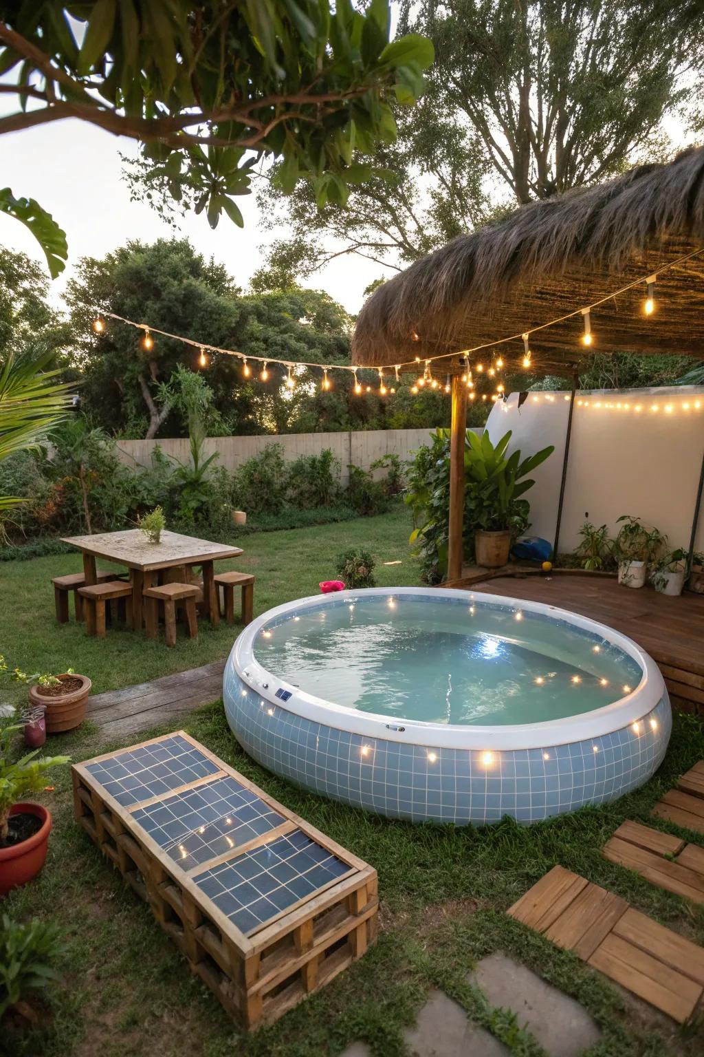 A fashionable and ecologically sound poolside getaway.