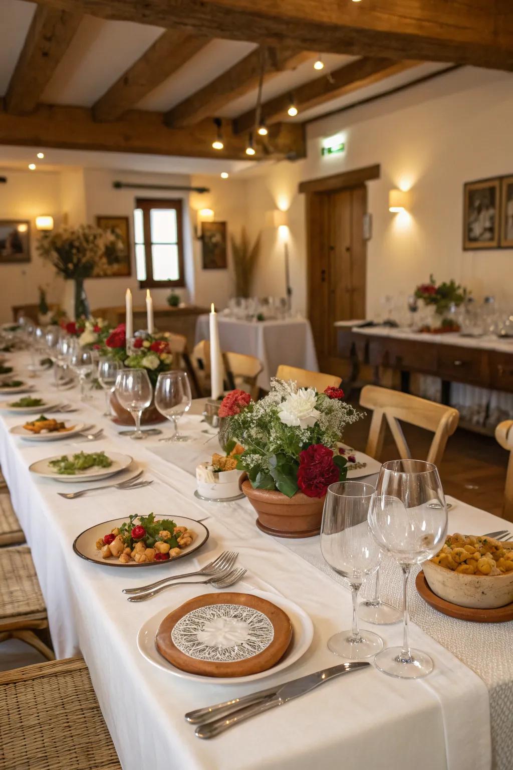 Common feasting spaces encourage conversation and connection.