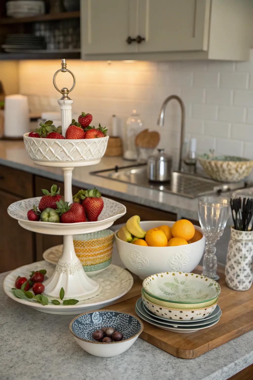 Layering adds detail and a polished aspect to your display.