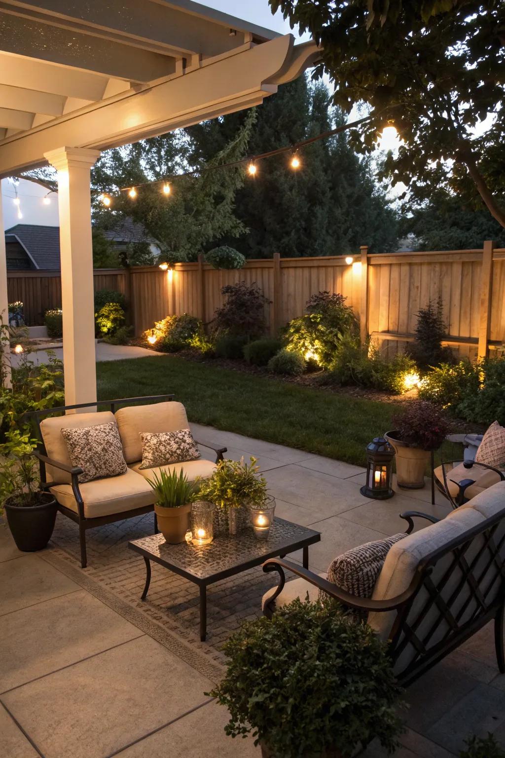 Downlighting introduces subtle elegance to outdoor environments.