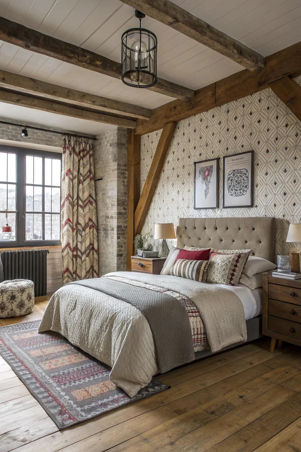 Introduce depth through varied textures and patterns.