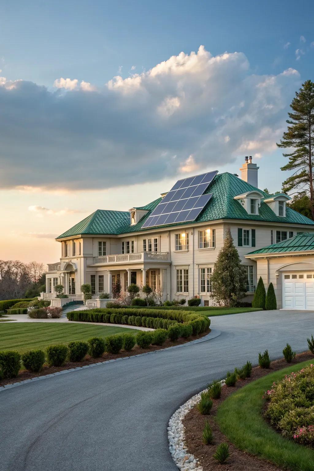 Green elements that enhance efficiency and blend with nature.