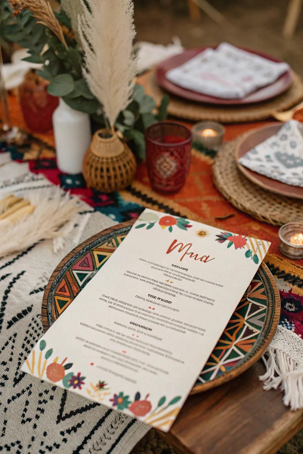 Assorted backgrounds offer a unique, personalized style to your menu.