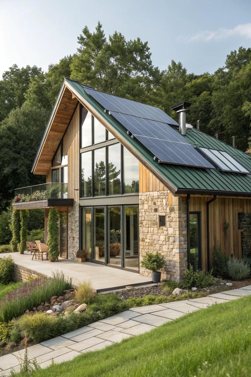 Ecological balance meets style in this modern eco-friendly home.