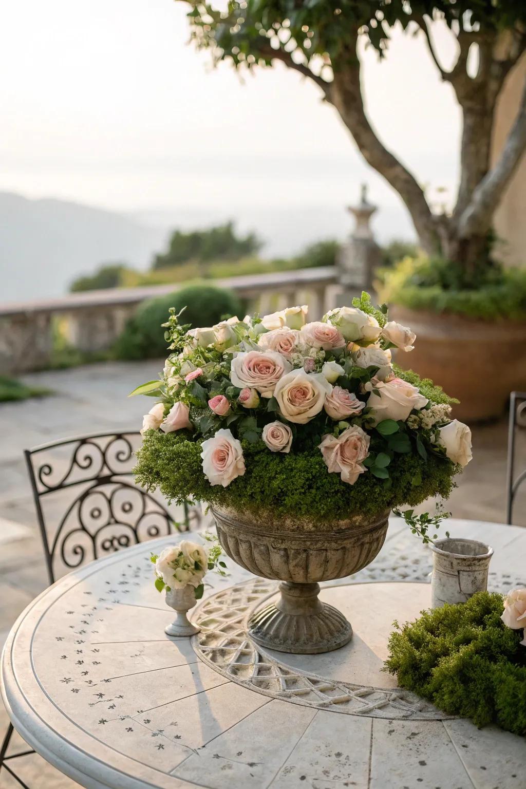 Sun jewel centerpieces brighten any outdoor dining setting.