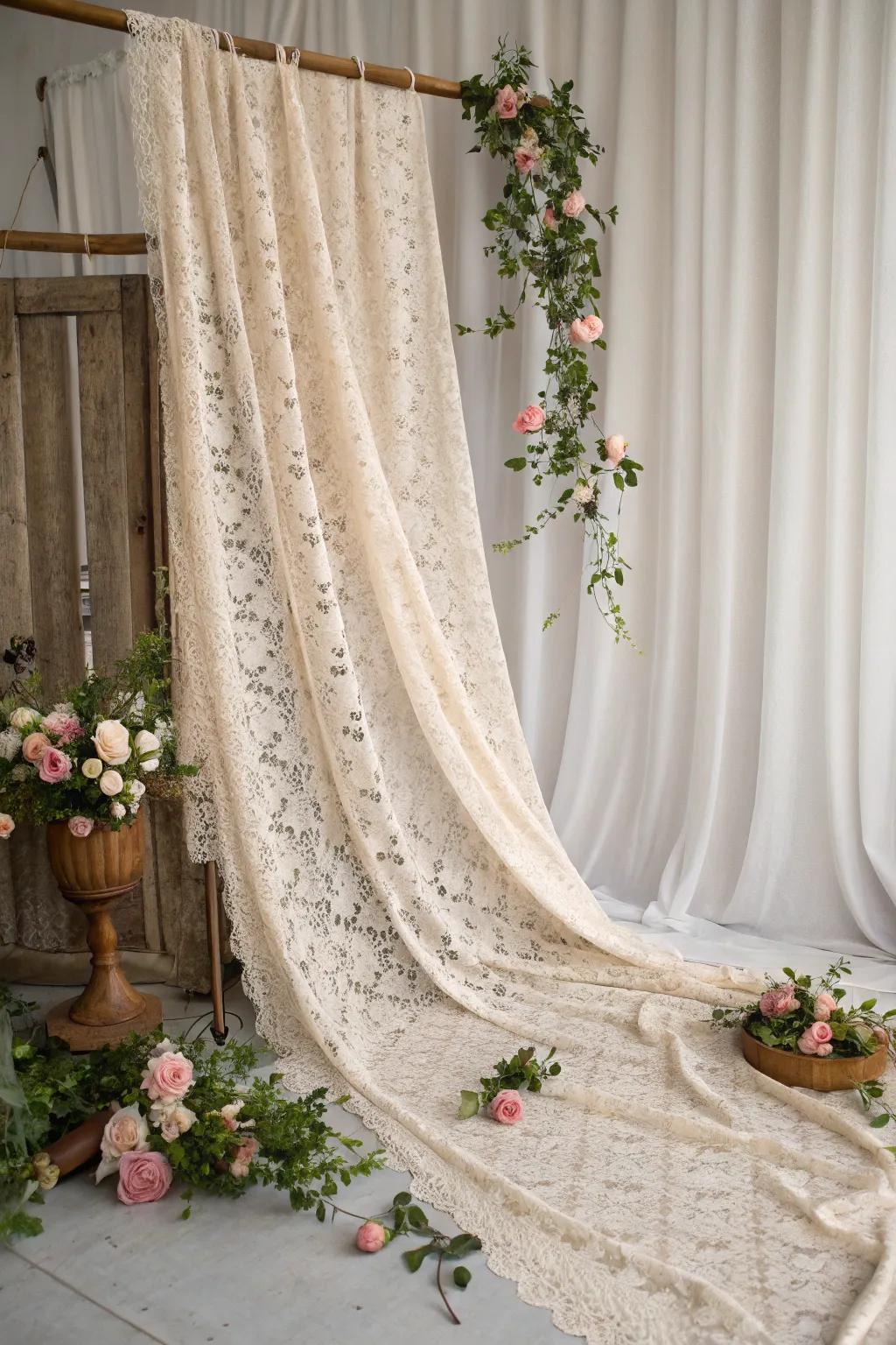 Add vintage elegance with delicate lace details.