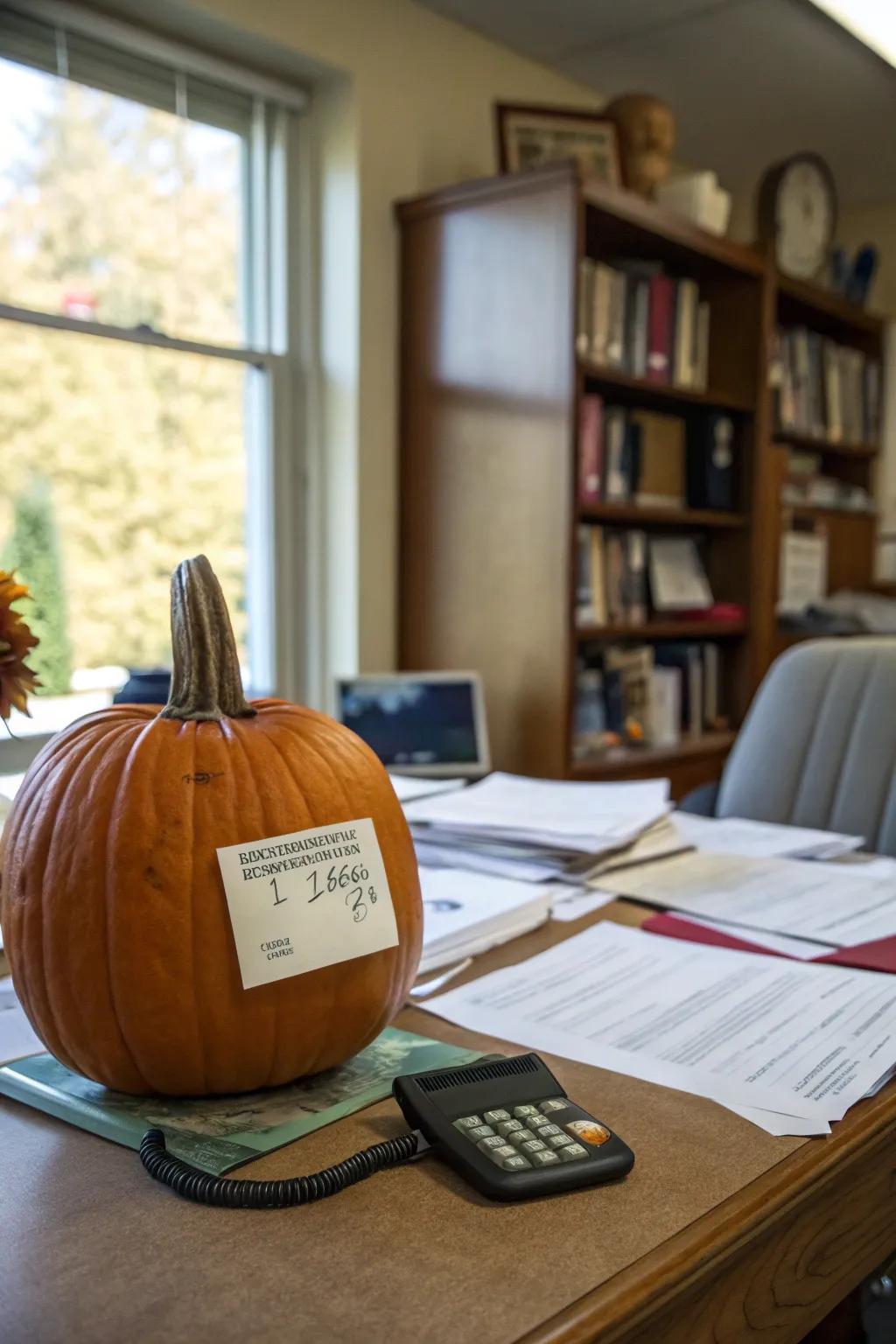 A medical form gives this pumpkin a clever spin.
