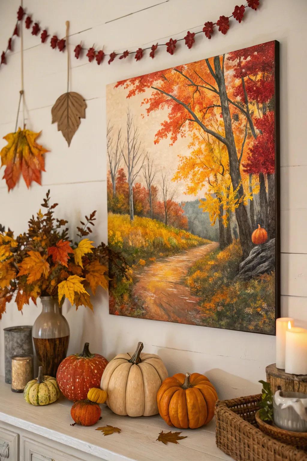 Captured seasonal beauty in paint.