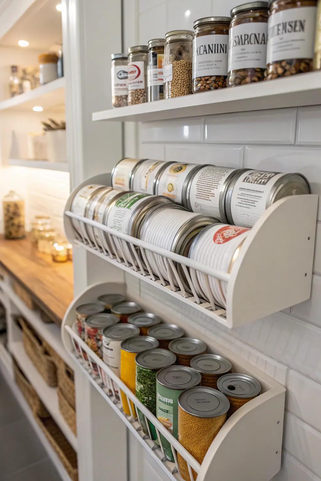 Gutters are practical and cheap can organizers.