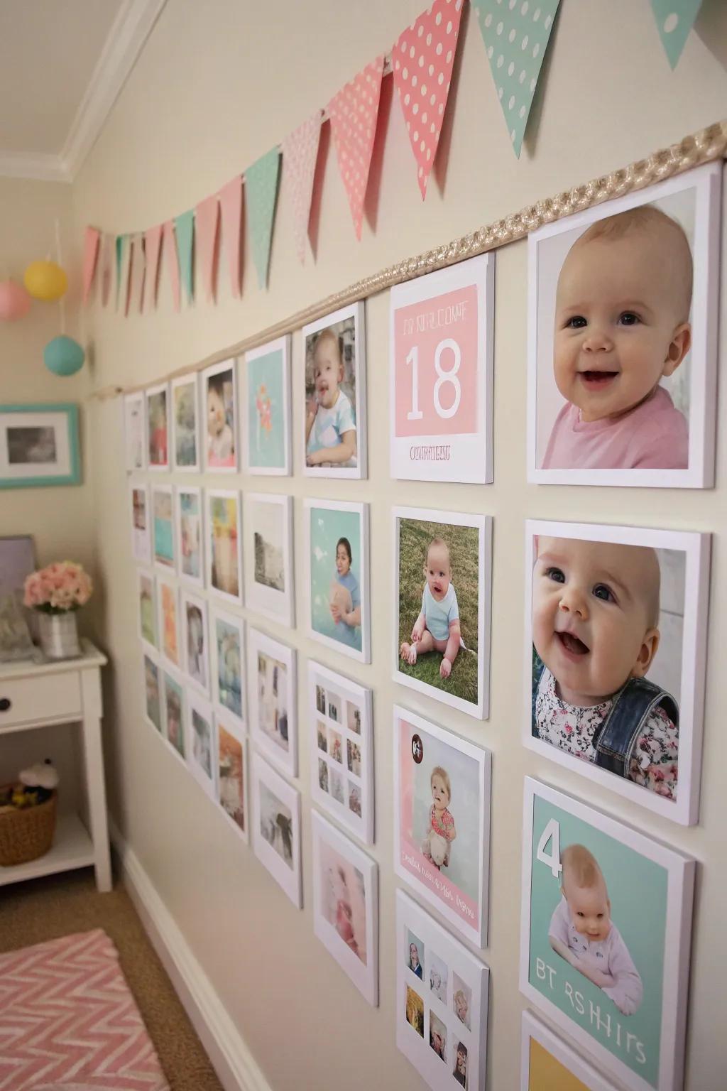 Cherish baby’s first year with a dedicated photo collage.