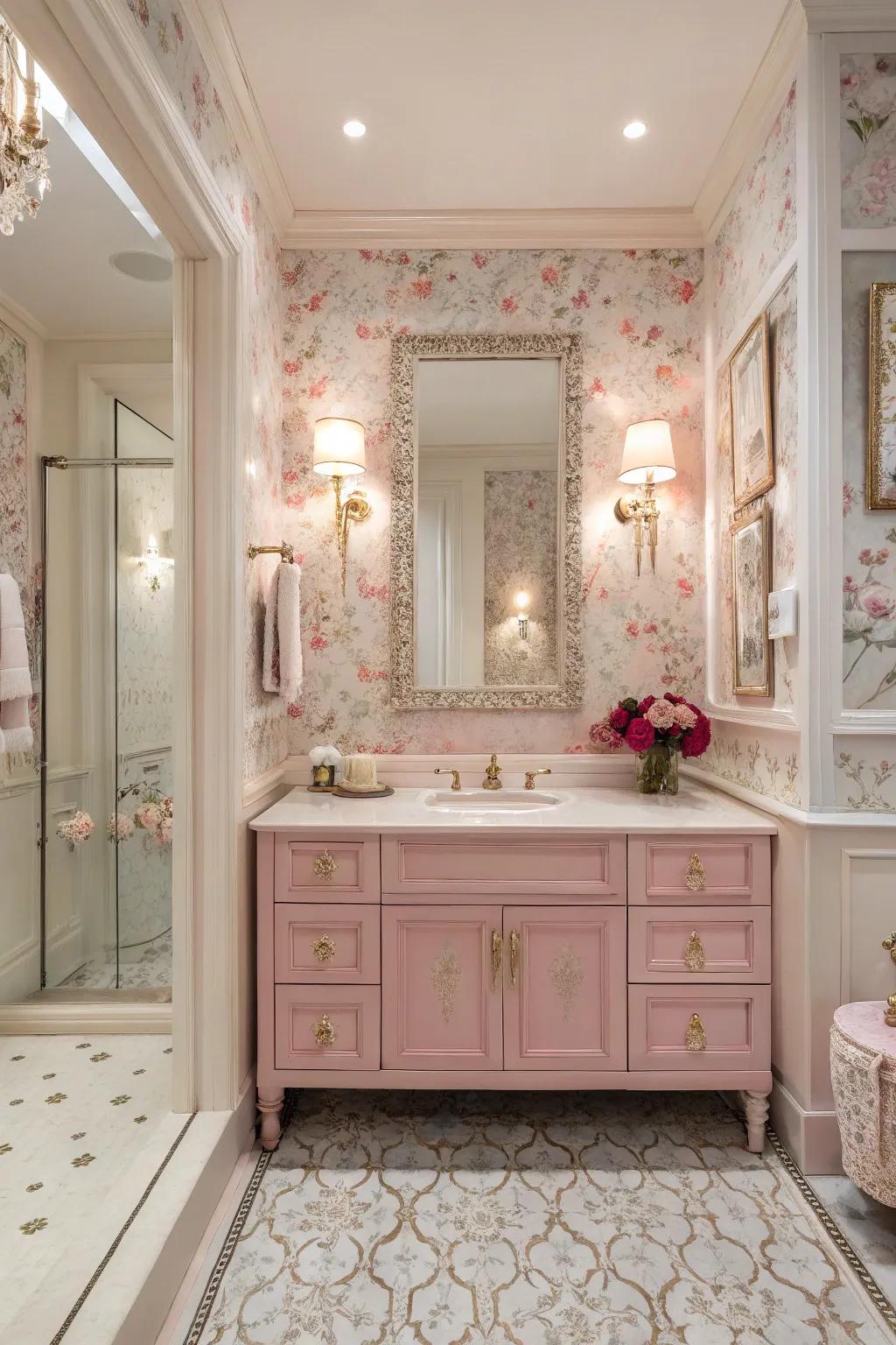Rose flower accents improve beauty.