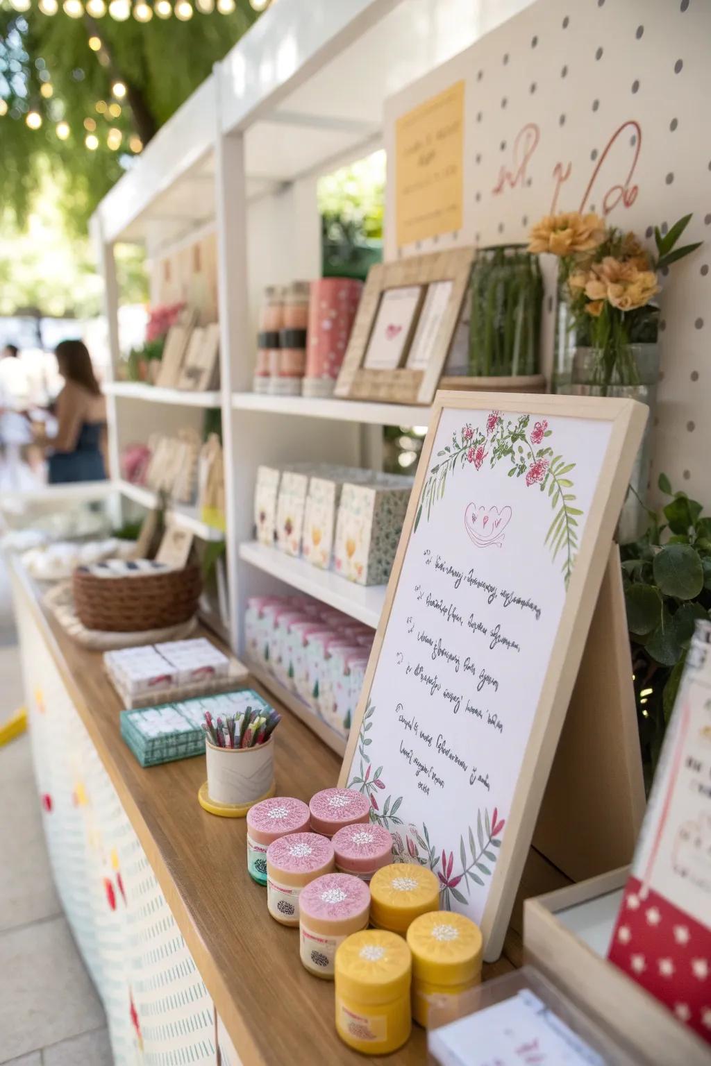 Individualized touches make displays feel special.