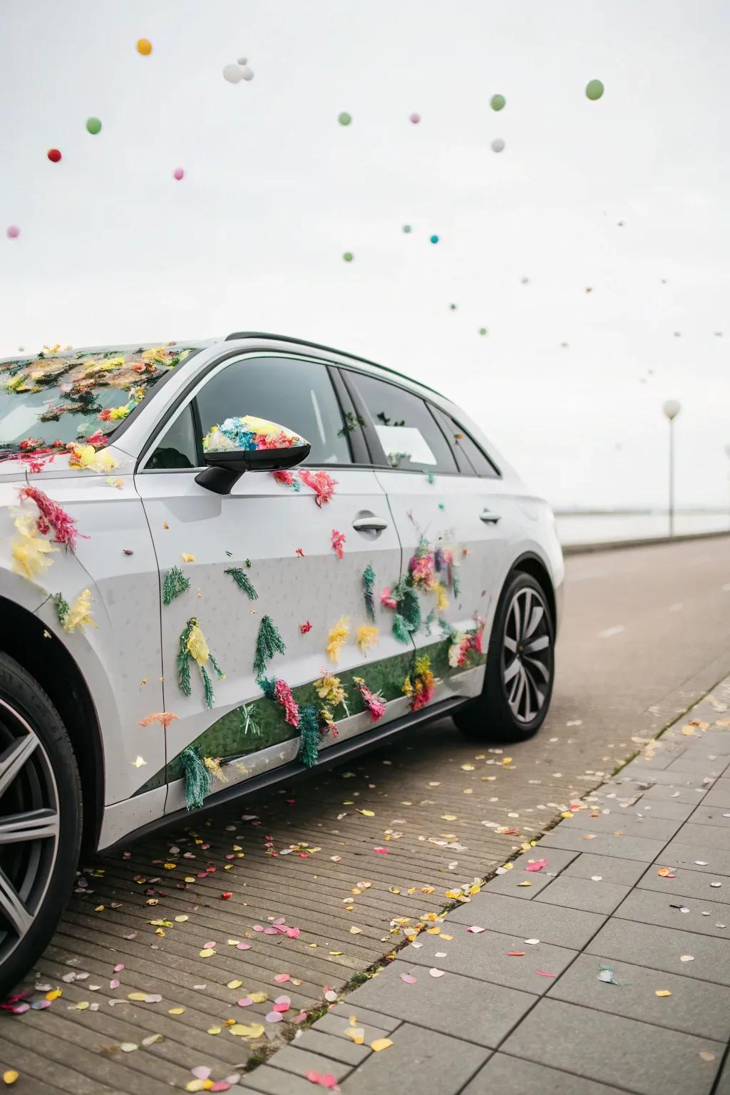 Eco-friendly confetti adds a sustainable and festive touch.