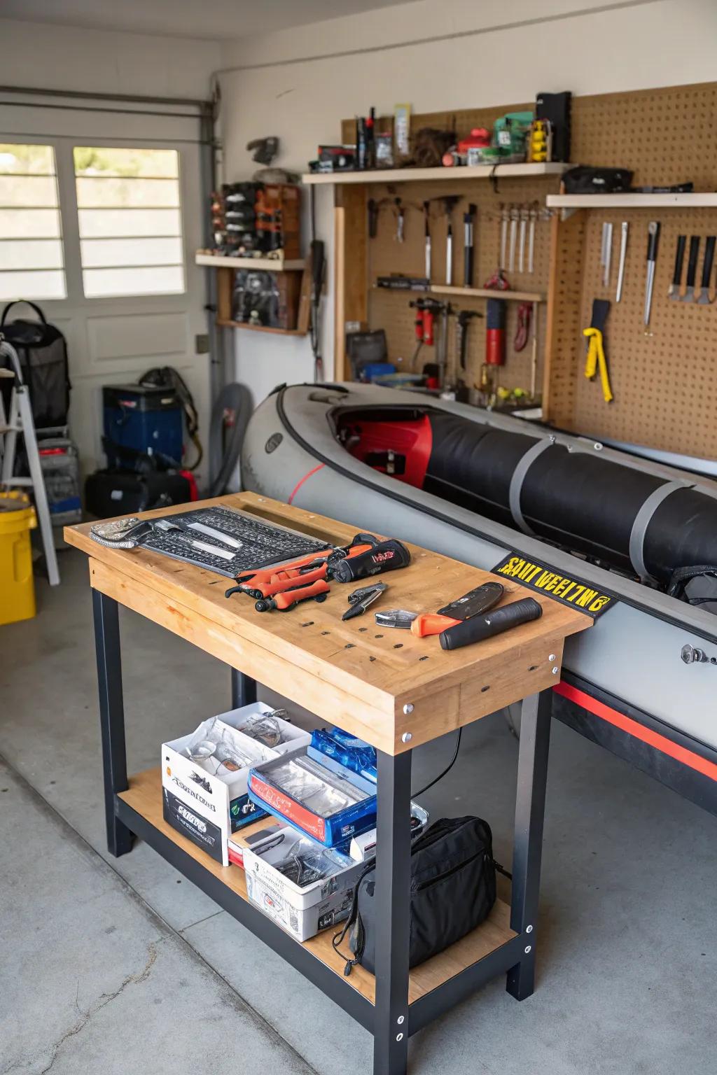 A convertible stand offers functionality beyond stowage.