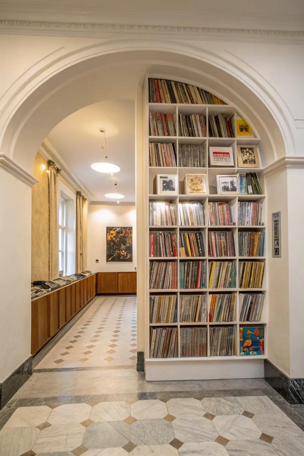 Niches can be converted into distinctive album displays.