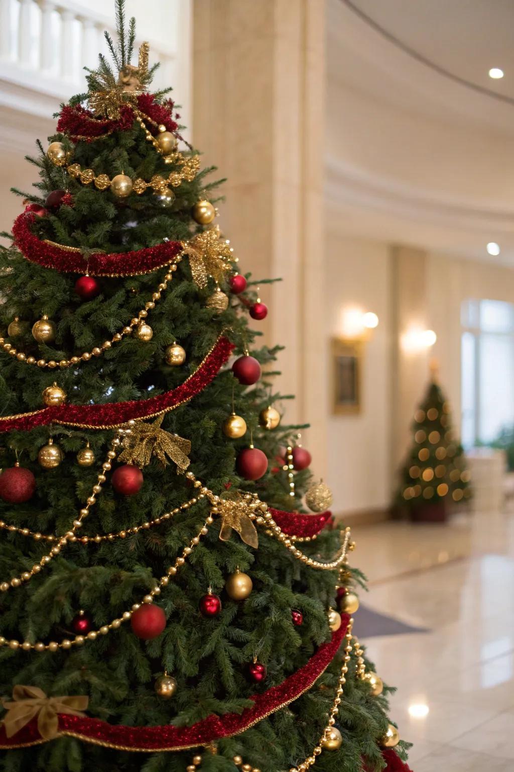 Gilded decorations introduce a hint of glamour.