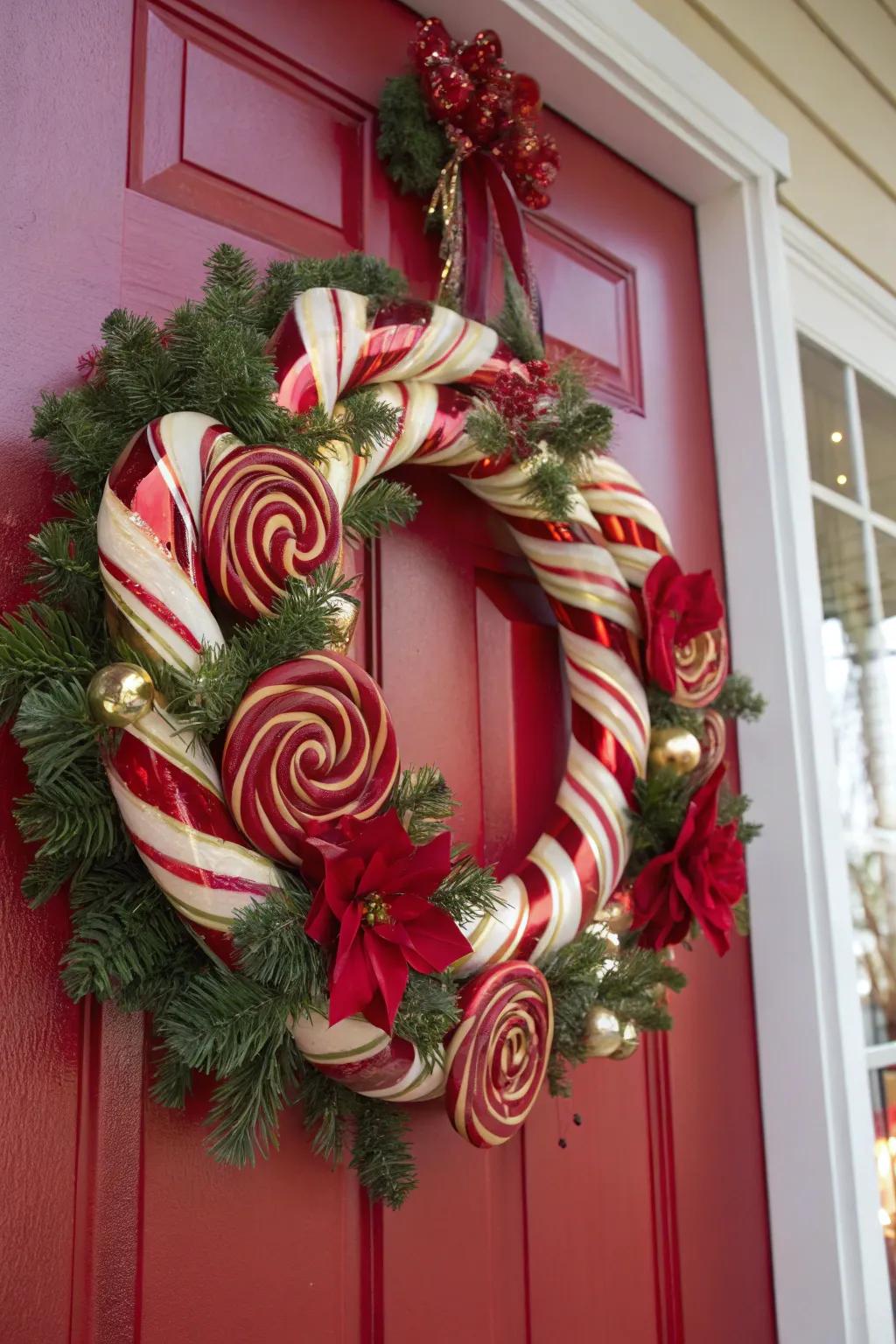 Playful and fun with a candy cane theme.