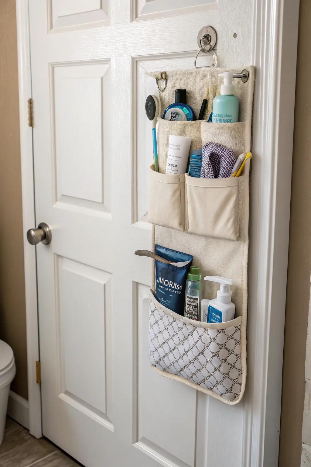 Pocket organizers offer convenient storage without taking up floor space.