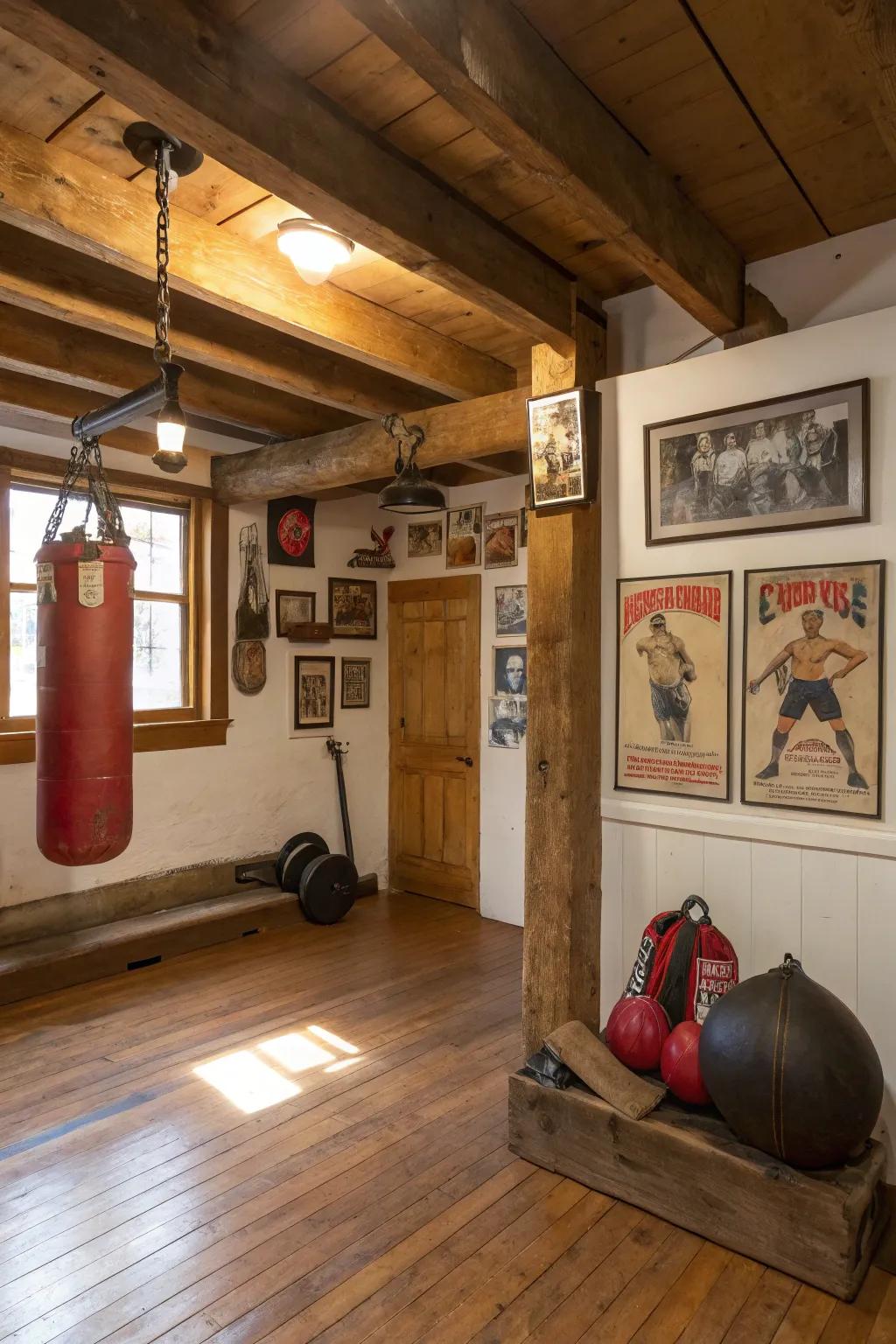 A basement space for a workout is an attractive bonus.
