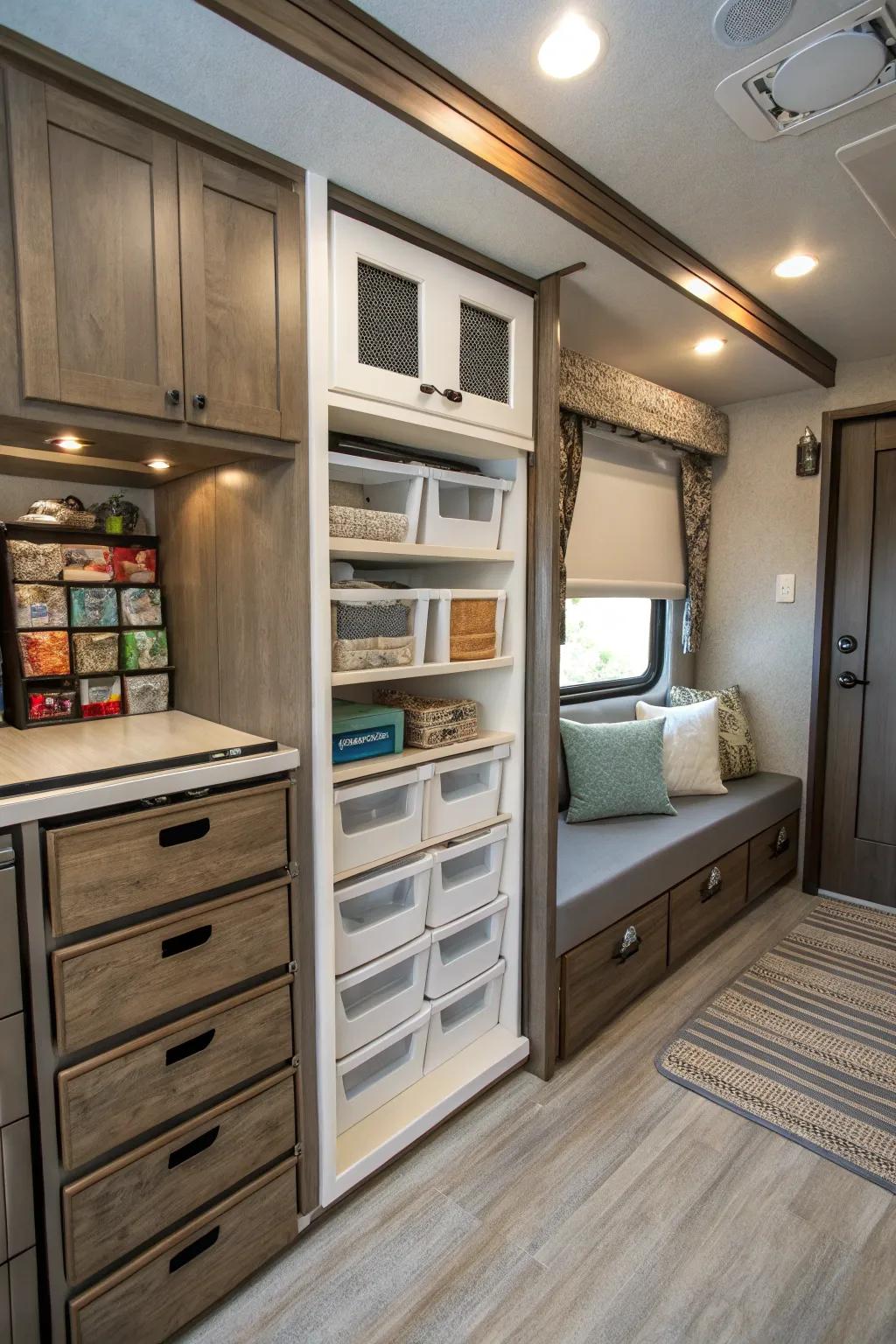 Singular storing solutions optimize space and effectiveness.