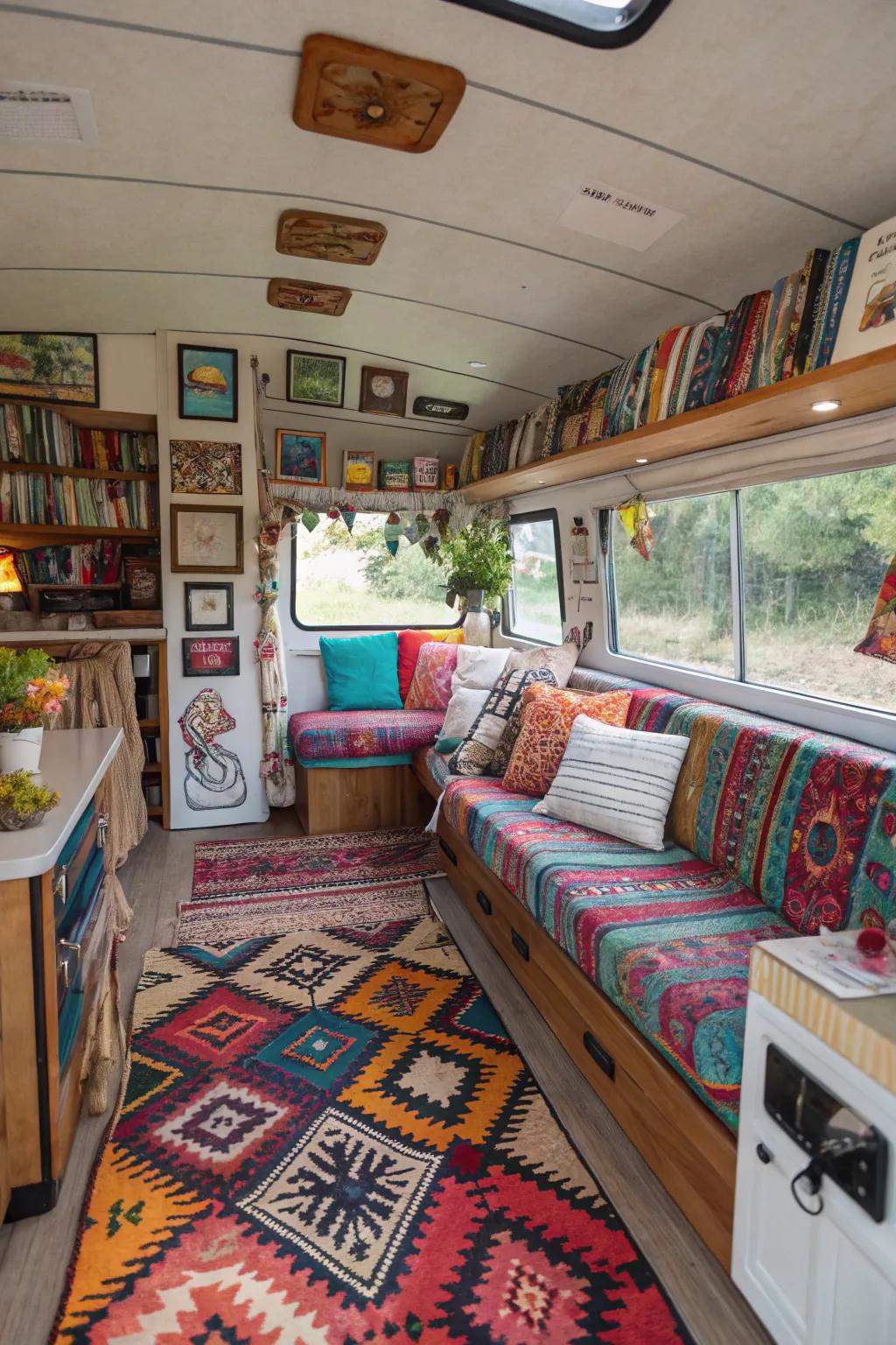 Eclectic mix introduces creativity and individuality to this RV.