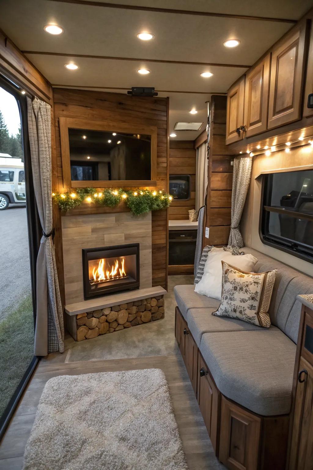 Custom-built nooks personalize your RV space.