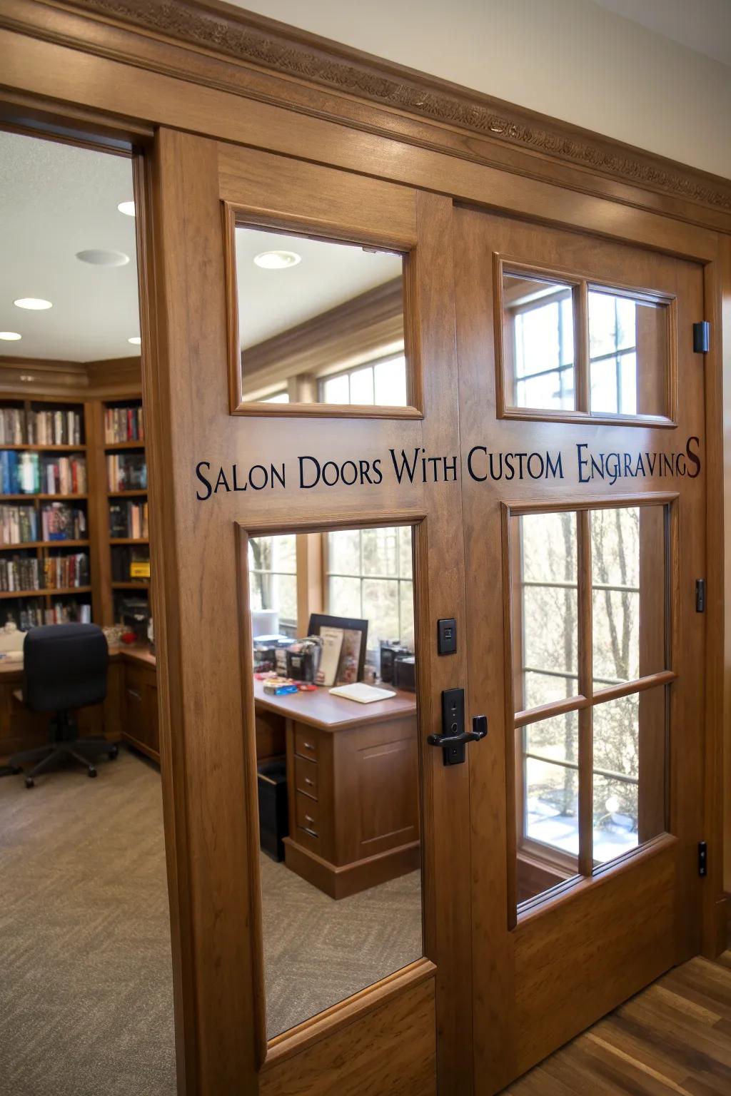Personalize your style with engraved doors.