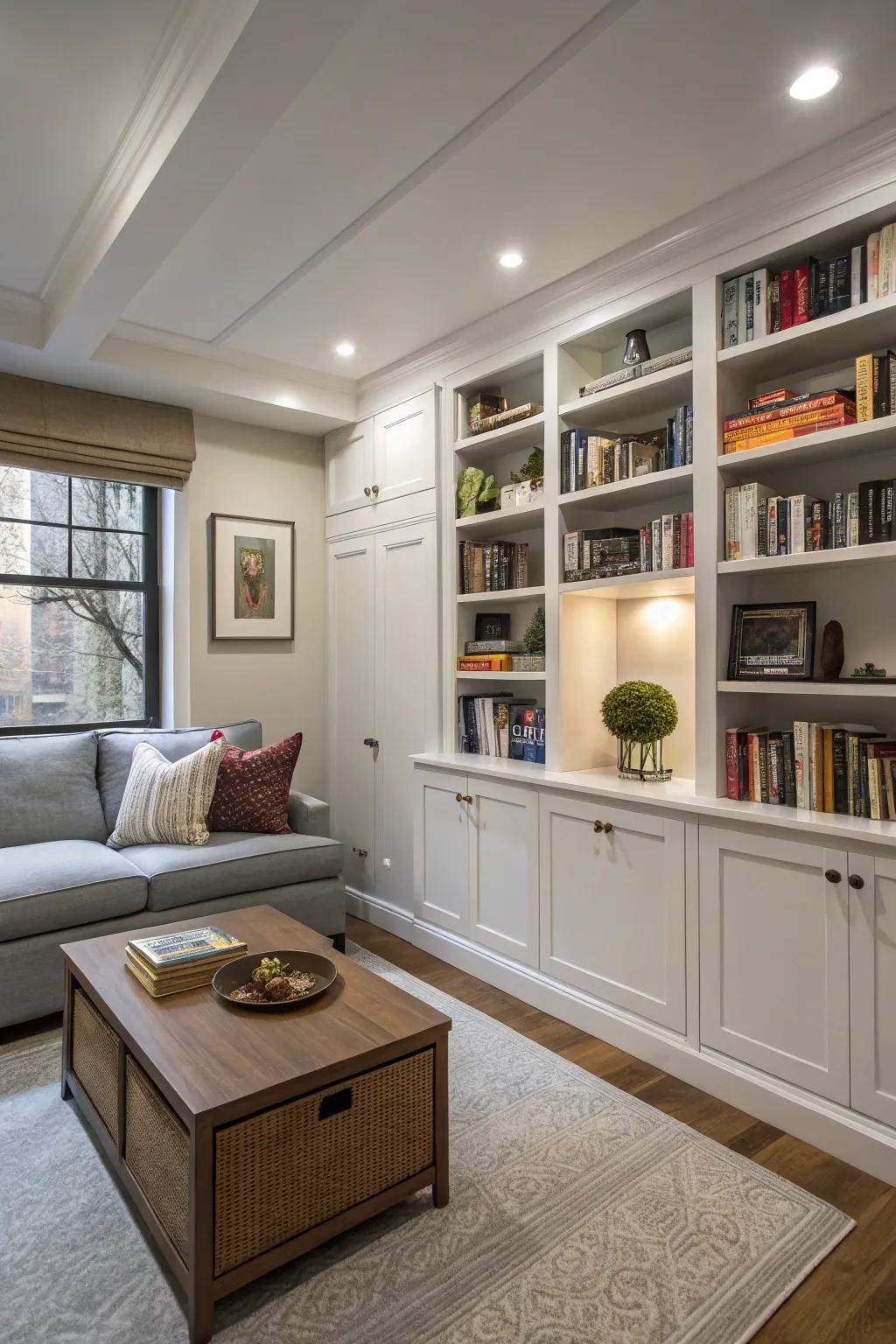Built-ins give a seamless appearance.