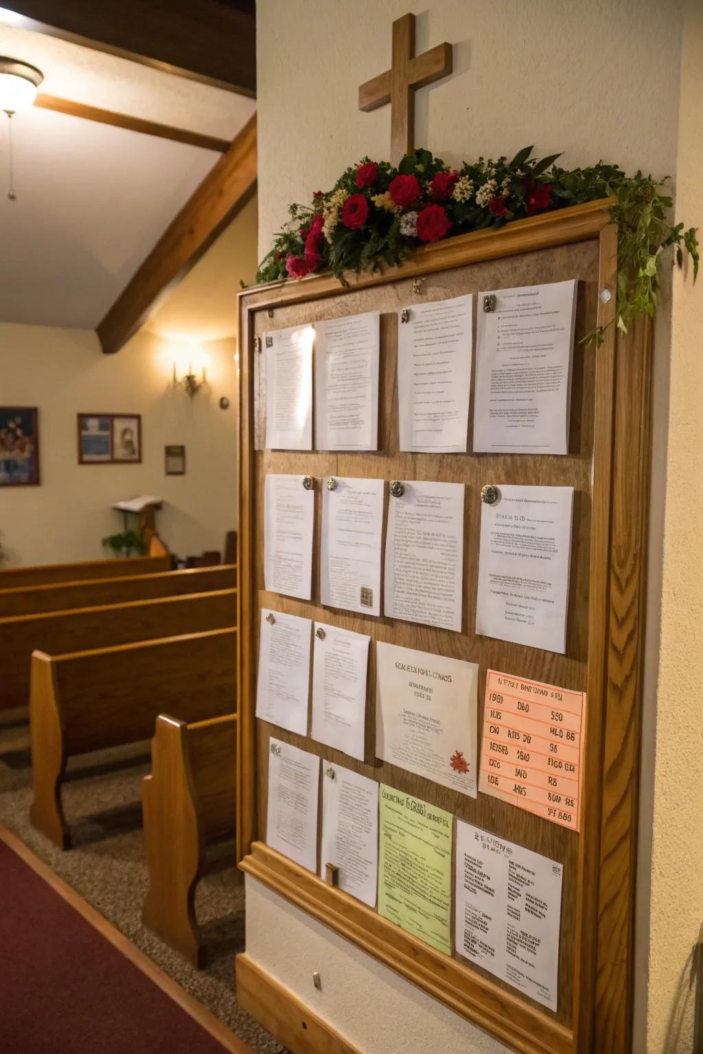 A central bulletin board that connects and informs the community.