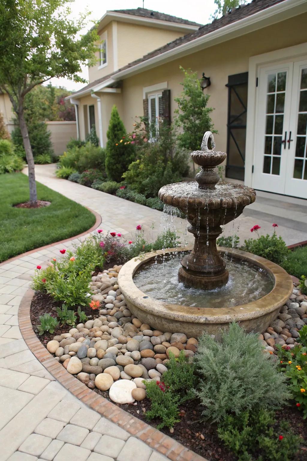 Vanishing fountains are sleek and sophisticated.
