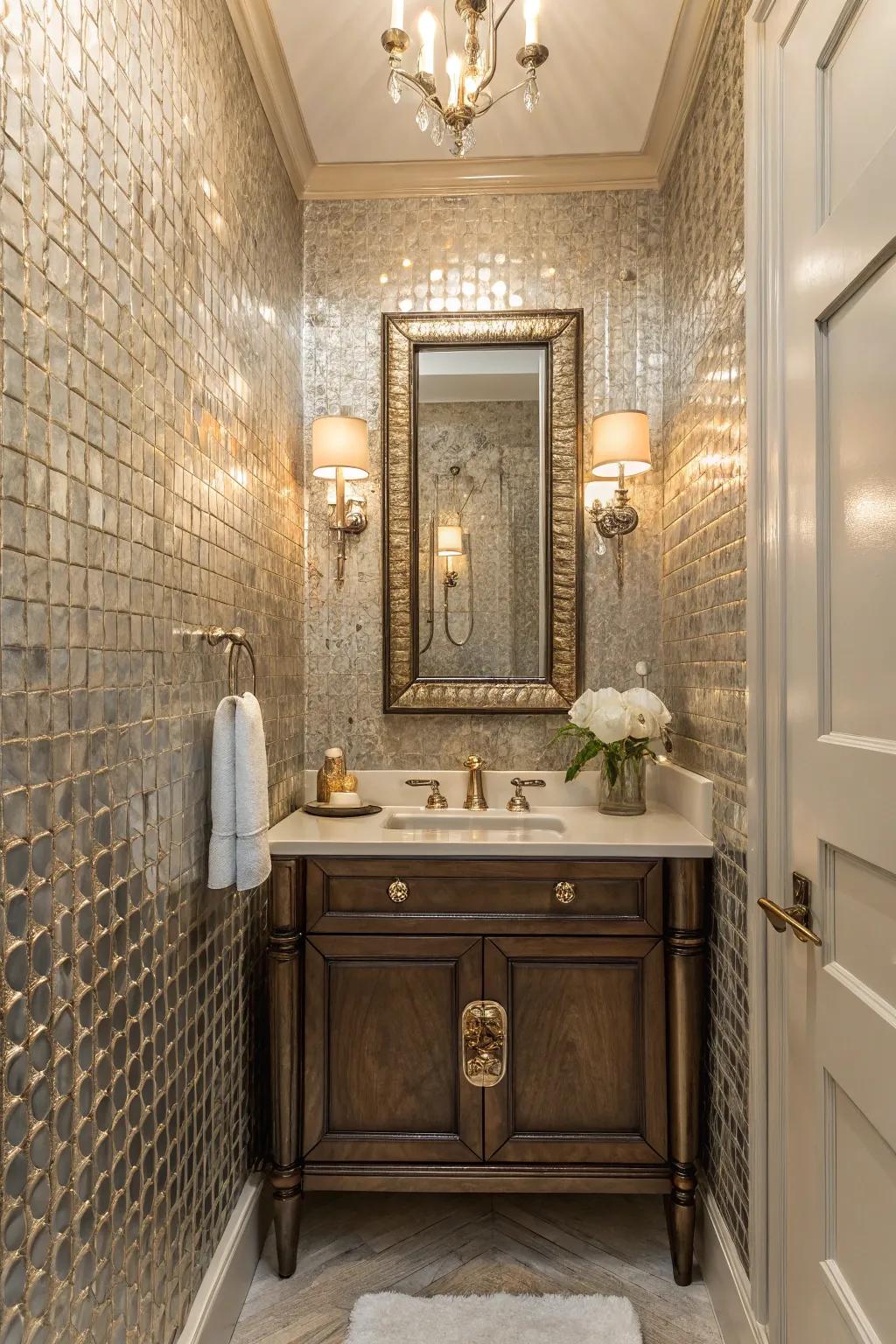 Metallic highlights append glamour and light.