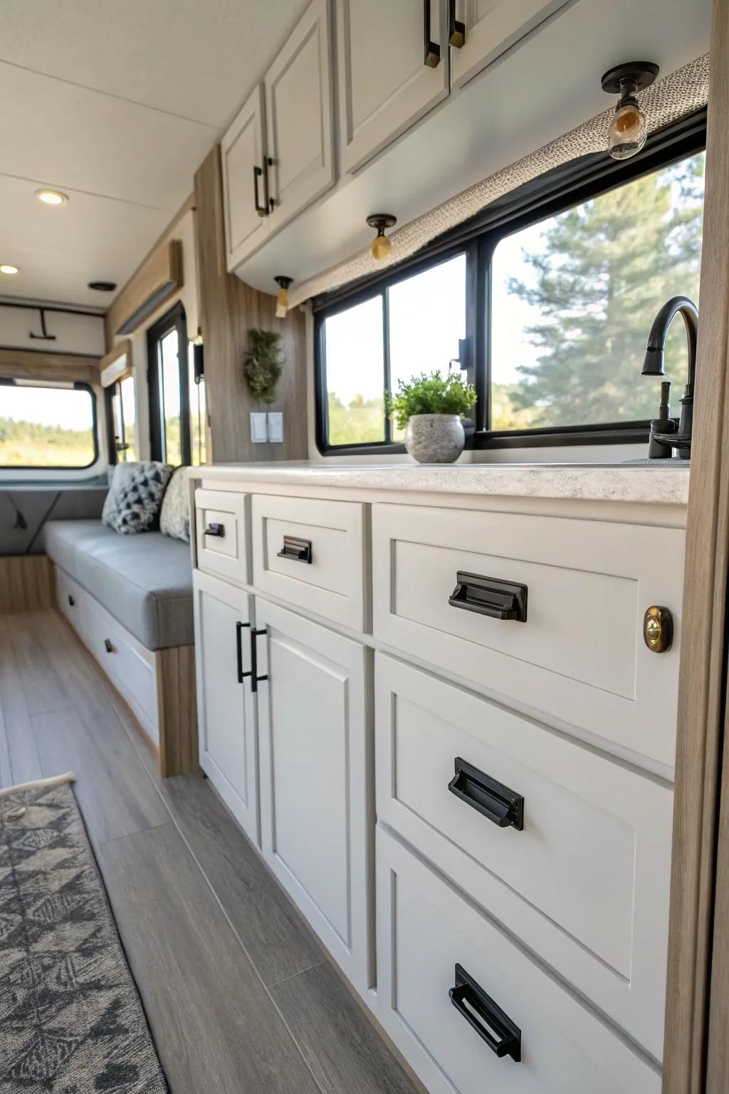 New hardware can make your RV look new quickly and easily.