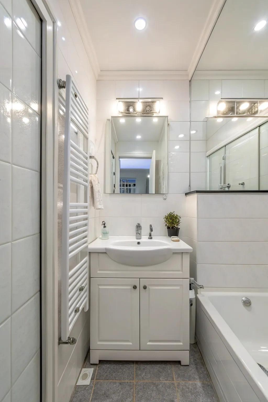 Glossy paint reflects light and enhances spaciousness.