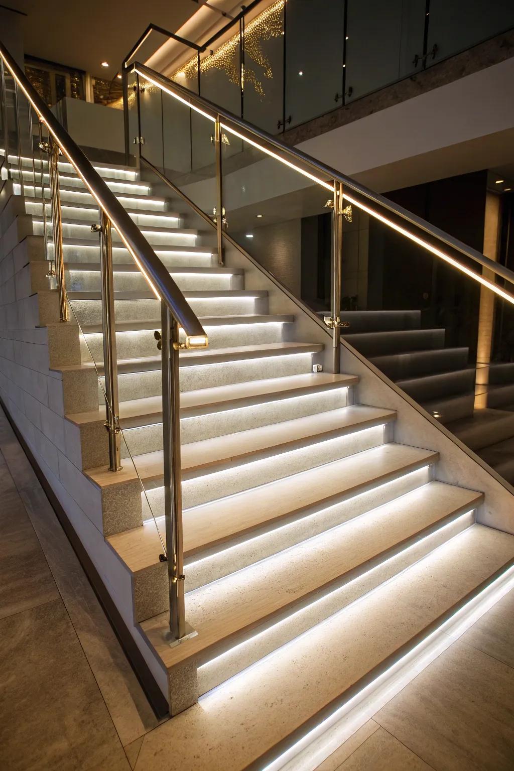 Make your staircase better with lights.