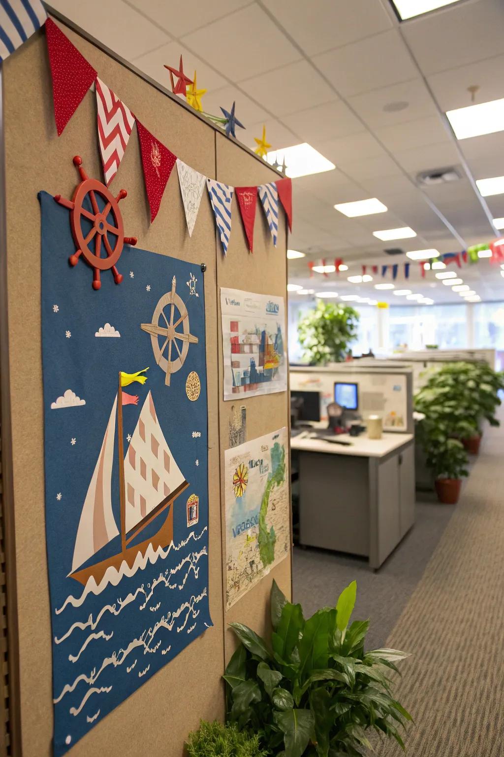 Set sail on a creative journey with a nautical-themed board.