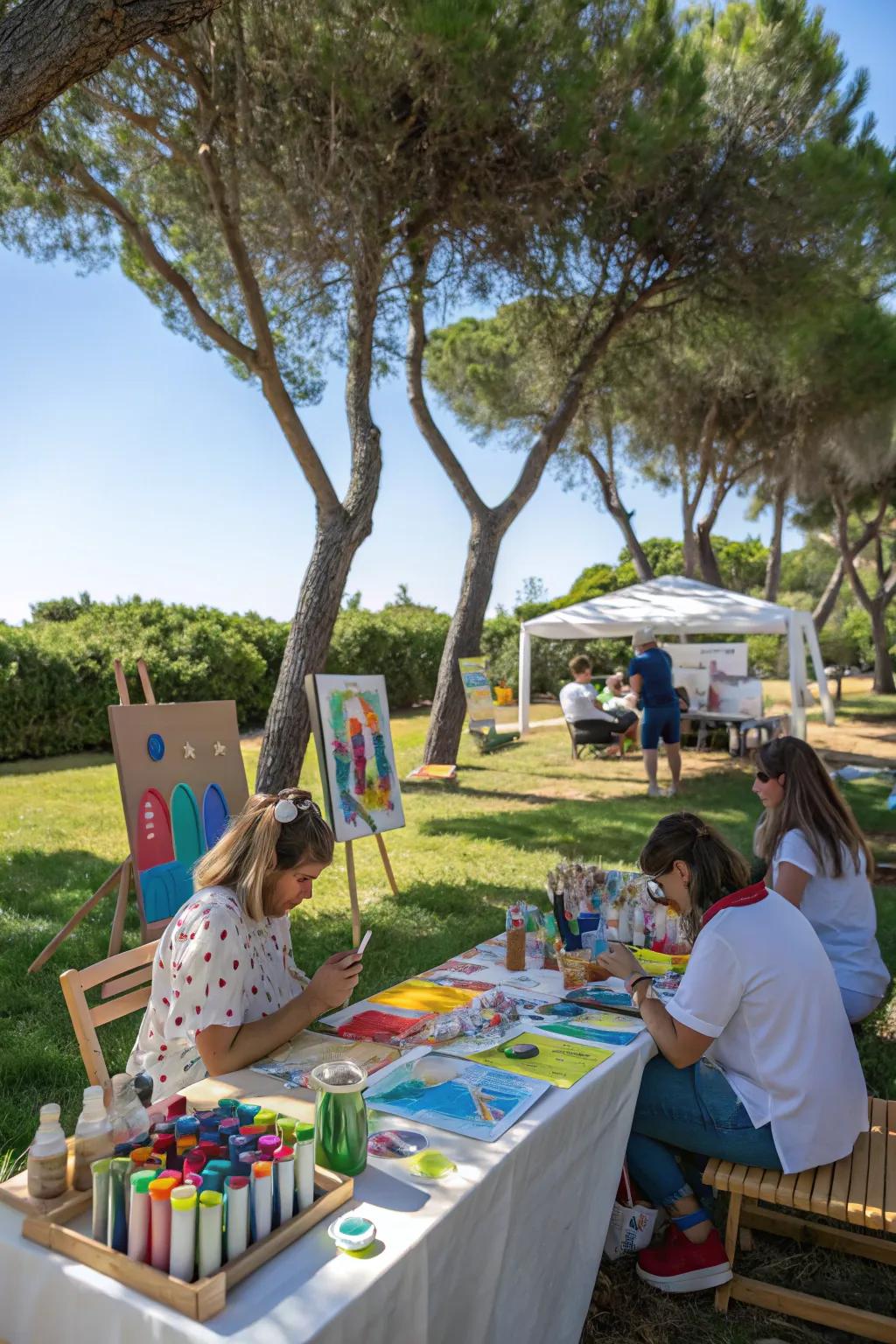 An artistic picnic design encouraging imagination and expression
