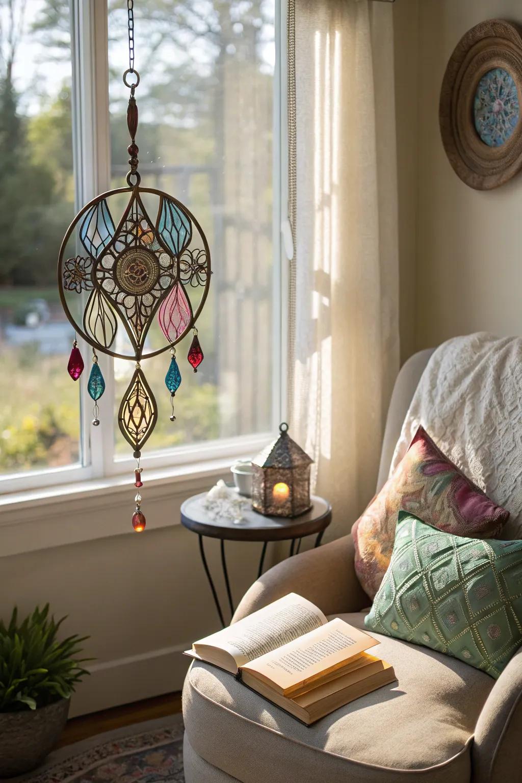 Intricate elegance defines twisted wire light catchers.